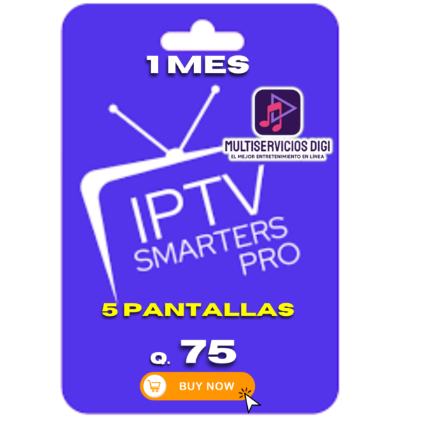 IPTV 5 PANTALLAS 1 MES