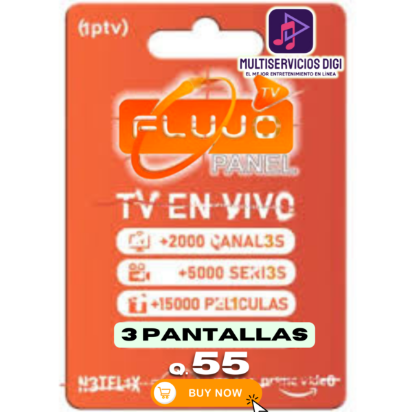 FLUJO TV 3 DISPOSITIVOS 1 MES