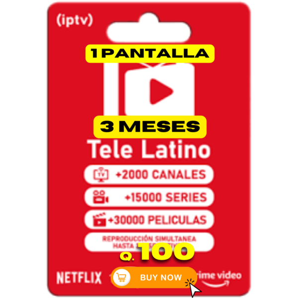 IPTV TELELATINO 3 MESES 1 DISPOSITIVO